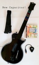 Guitar Hero Gibson Les Paul Wireless PS3 with Dongle NEW CAPACITOR Band W GAME picture