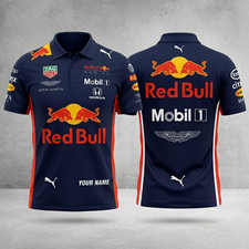 HOT Custom Men Red Bull Racing Formula 1 Polo shirt All Size S-5XL picture