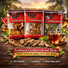 Angel Brand Caribbean Roots Tea Bundle 1 Pack Chaney,  Sarsaparilla & Strongback picture