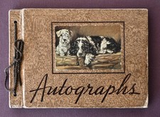viNTAGE AUTOGRAPH BOOK ORiGiNAL •1940’s• ATTiC FiND • SiNATRA etc 37 Autographs picture