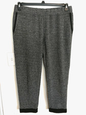 J Jill Fit Womens Pants L Black Gray White Stretch Pull On Elastic Pockets picture