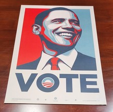 Barack Obama VOTE poster art Shepherd Fairy RARE NUMBERED 650/5000 collectible  picture