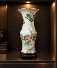Vintage Chinese Famille Rose Porcelain Beaker Vase (Gu) – Qing Dynasty / Rep picture