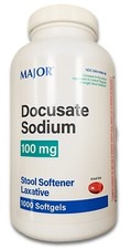 Major Stool Softener Docusate Sodium 100MG Softgels 1000ct -- picture
