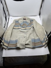 Vintage 100% Wool Handwoven Sweater Hjorols Vevstue Norway size 46 picture