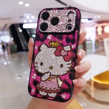 Handmade Minimalism Rhinestone iPhone Case Bling Crystal Cute Anime Phone Cover picture