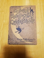 CREEPY HALLOWE'EN CELEBRATIONS-1926-5 X 7-JOKES-GAGS-WITCHES-UNIQUE-RARE-fr picture