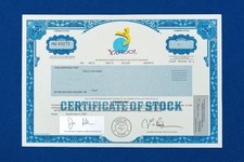 2007 YAHOO Stock Certificate - 1 Share  TERRY SEMEL  Immaculate picture