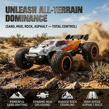 HAIBOXING  1/16  Brushless RC Truck,30+MPH  4WD RC Car with Light, All Terrains picture