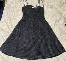 $1995 NWT Theory Damia Faze Black Silk Beaded Strapless Dress 00 picture