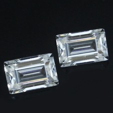 1 Ct Natural Certified D Color VVS1 Excellent 3x6 MM Baguette Pair White Diamond picture