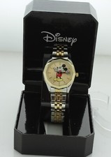 Disney Mickey Mouse  Classic Moving Hands Two-Tone Bracelet Watch with date picture