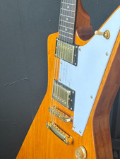 1958 Vintage Korina Electric Guitar Gold Hardware HH Pickups Natural Wood picture