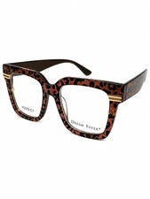 Dream Fever H2070 C1 Leopard Print Square Eyeglass Frames 50-19-145 picture