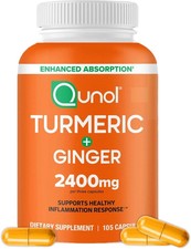 Turmeric Curcumin with Black Pepper & Ginger, 2400mg Joint Support, 105 Count picture