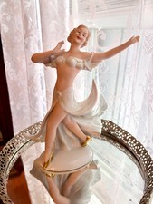 RARE Wallendorf 1764 Germany Art Deco Female Dancer Ballroom Porcelain Figure picture