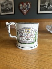 Antique Oddfellows Staffordshire Mug c.1820–1850 – Rare Orange Institution picture