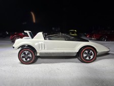 Vintage 1969 Hot Wheels Redline Jack Rabbit Special White Enamel Blue Stripe picture