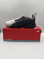 Puma Mens Voltaic Evo Running Sneakers White Black Blue Size 9 picture