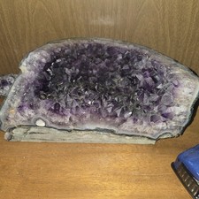 Large Natural Amethyst Geode Crystal Cluster 18lb Purple Quartz Mineral Specimen picture
