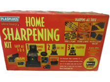 Plasplugs Ultrasharp HomeE Sharpening Kit w/tools, knives,drillbits & VCR video picture