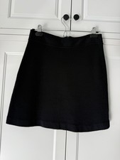 KENAR 100% wool black mini skirt with zipper closure size M picture
