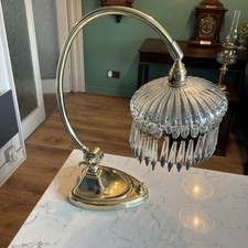 A SUPERB QUALITY EDWARDIAN BRASS DESK LAMP, ADJUSTABLE CIRCA-1910. picture