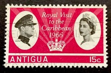 BRITISH ANTIGUA STAMPS # 162 USED HINGED  1966 Royal Visit to the Caribbean picture