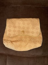 Vintage Givenchy Organza 4G Monogram Gold Logo Cosmetic Pouch Clutch Flap Bag picture