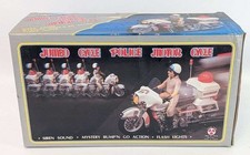 Vintage Jumbo Cycle Police Motor Cycle Toy – Original Box - Partially Working picture