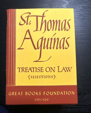 Vintage St. Thomas Aquinas Treatise on Law (Selections) Great Books Foundation picture