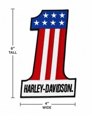 Harley Davidson Number One Knievel Large Patch Iron On Sew American Flag Quality picture