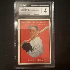1961 Topps - Most Valuable Players Yogi Berra #472 CGC 4🔥🔥 picture