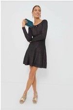 Hyacinth House Women’s Selena Black Shimmer Knit Dress Size L picture