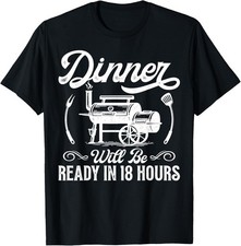Funny BBQ Men Smoking Meat Smoker Grilling Barbecue Dad T-Shirt unisex T-Shirt picture