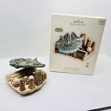 Hallmark Keepsake 2005 Star Wars TIE Advanced & Millennium Falcon Ornament Set picture