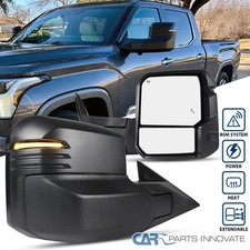 Fits 2022-24 Toyota Tundra Power Heated Towing Mirrors+LED Signal Reverse lamps picture