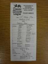 05/03/1994 Official 'Referee' Teamsheet: Newport Isle Of Wight v Sudbury Town - picture
