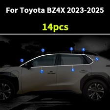 14X Chrome steel Car Body Door Side Molding Cover Trim For Toyota BZ4X 2023-2025 picture