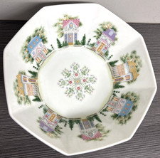 1995 LENOX Octagonal VILLAGE BOWL 3-1/2