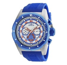 Invicta Men's Seedway Sport 50mm. Blue Silicone Strap Watch# 69837 picture