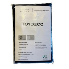 Joydeco Blackout Curtains 52*90 Inches Long, Black Curtains 2 Panels Set SEALED picture
