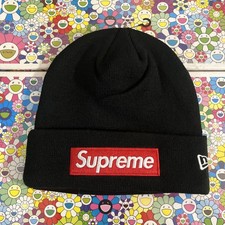 SUPREME/ NEW ERA BOX LOGO BEANIE/OS/ FW22 WEEK 15 (100% AUTHENTIC)BLACK picture