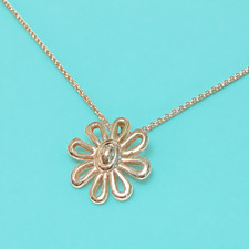 Tiffany & Co. Daisy Pendant Necklace Sterling Silver  925 Open Petal picture
