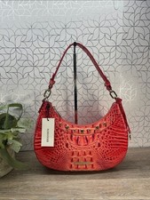 1144 NWT Brahmin Small Bekkah Shoulder Bag in the Red Cayenne Taos 891144 picture