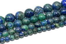 Green Blue Azurite Grade AAA Round Gemstone Loose Beads 4/5-6/8/10/15-16MM picture