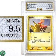 Pokemon TCG Pikachu 16 2005 POP Series 2 Yuka Morii AGS 9.5 MINT+ picture