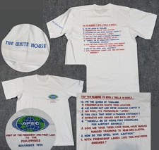 Vtg 90s Clinton’s Visit Philippines Political Advance Team Staff T-Shirt APEC picture