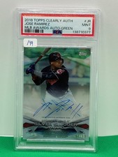 2018 Topps Clearly Authentic Jose Ramirez MLB Awards Auto Green /99 #MLBAA-JR picture