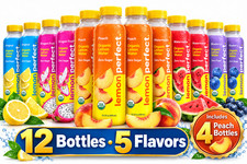 Lemon Perfect Variety Pack 12 Bottles 5 Flavors Organic Lemon Water Zero Sugar picture